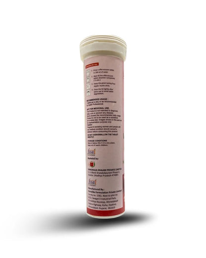 BuyPure Apple Cider Vinegar Effervescent Tablet With Mother|Supports Metabolism & Appetite Control| With 500Mg Acv, Vit B6 & B12| No Maltodextrin, No Added Sugar|