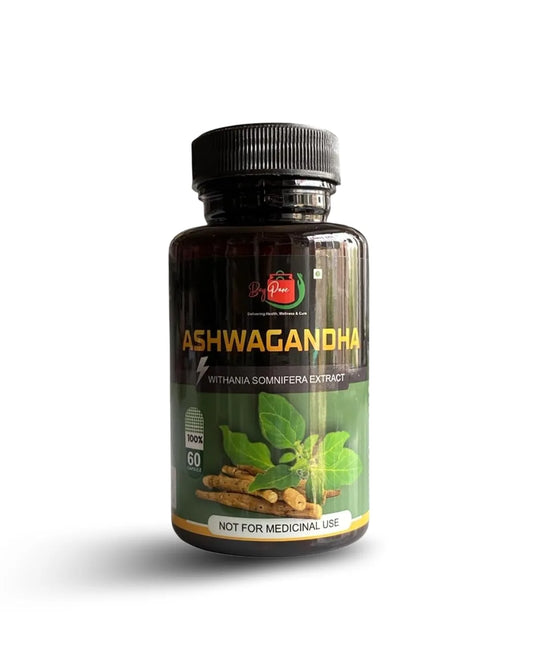 Ashwagandha 60 Capsules, 50 g | For Sound Sleep, Managing Daily Stress, Strength & Recovery | For Both Men & Women