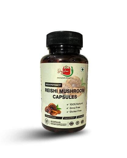 Reishi Mushroom Extract 60 Capsules, 50 g | 100% Natural | Gmo Free | Gluten Free