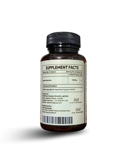 Reishi Mushroom Extract 60 Capsules, 50 g | 100% Natural | Gmo Free | Gluten Free