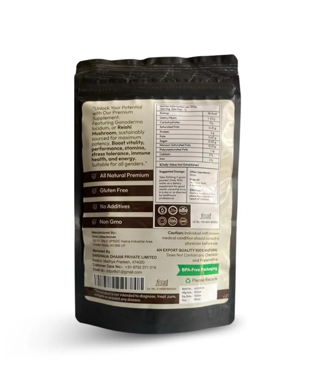 Reishi Mushroom Extract Powder, 100 g